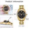 BINLUN Gold Mechanical Automatic Business Popular with Stainless Date Display Men's Watch, Waterproof, Stylish, Casual, Watch, Gentlemen, Steel,