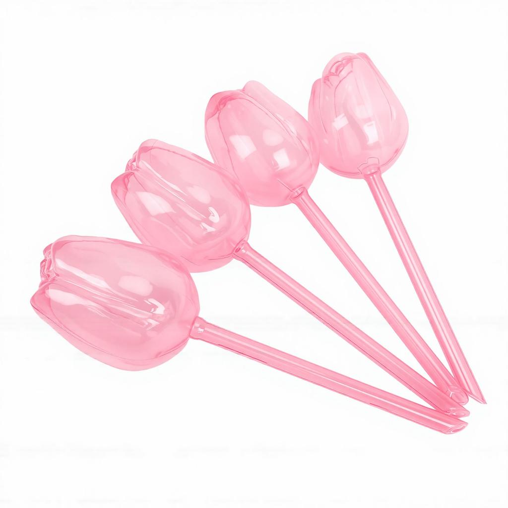 4pcs Tulip Shaped Watering Globes Reusable Steady Water Supply Automatic Plant Watering Bulbs