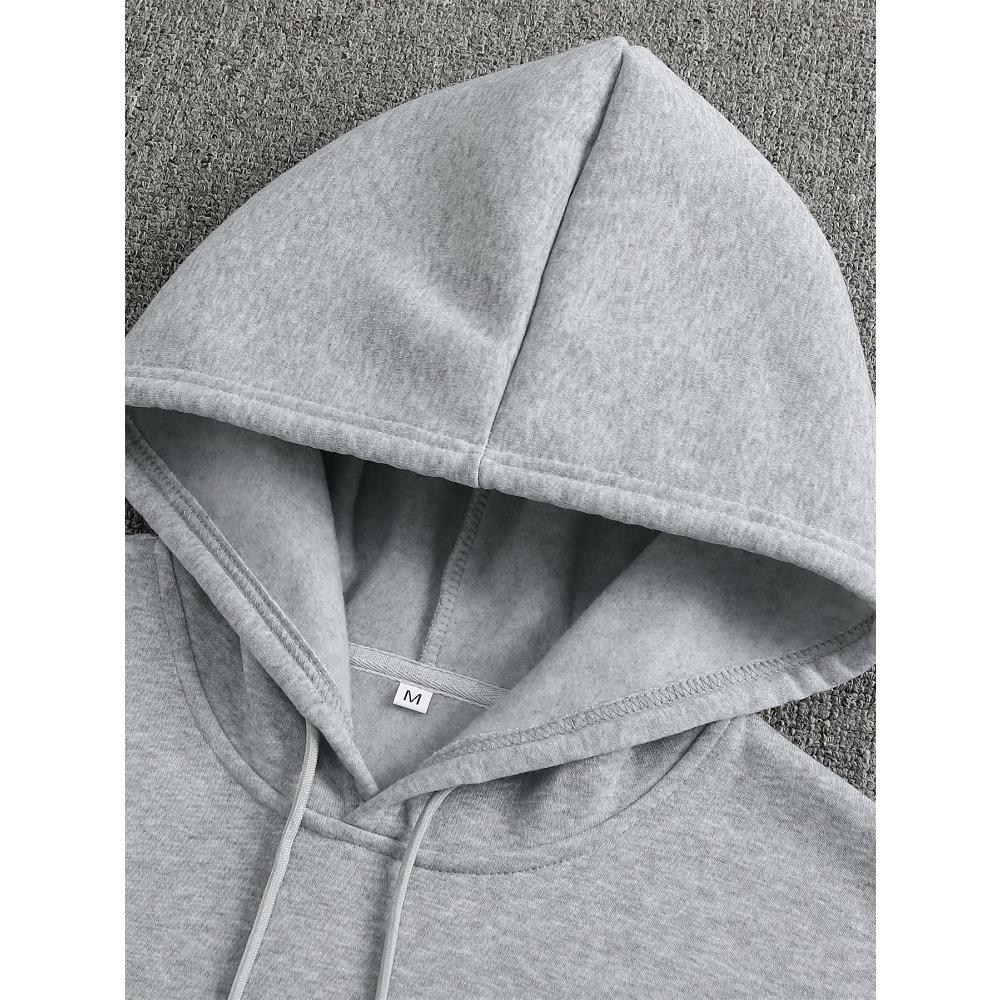 Men's Printed Hooded Sweatshirt and Pants Two Piece Set High Street Drawstring Sports Suit Soft and Skin Friendly Trendy Street Style
