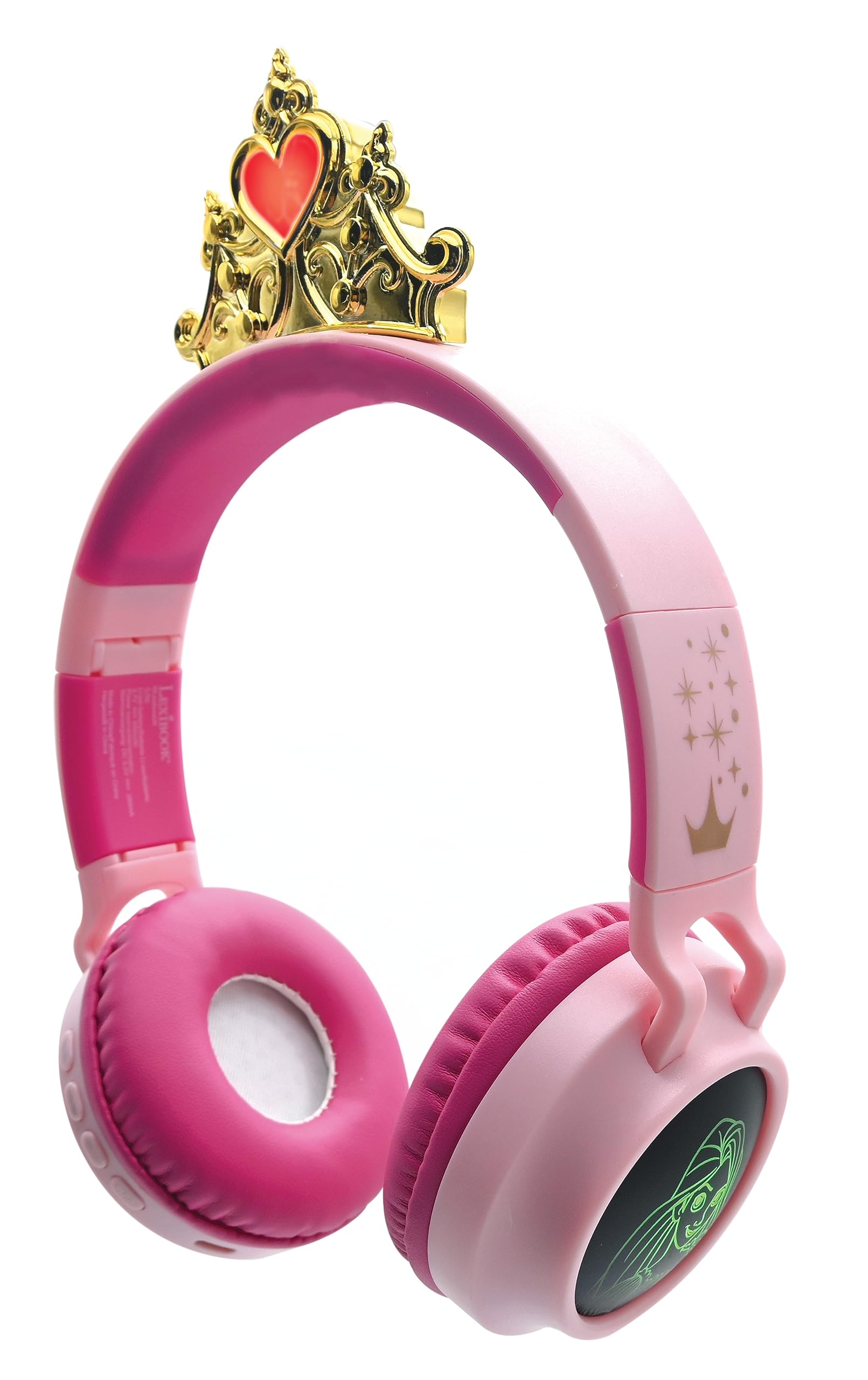 

Lexibook Illuminated Wireless Headphones, Disney Princess Design, 3-Way Connection (Wired, Wireless, microSD Card), HPBT015DP, Authentic