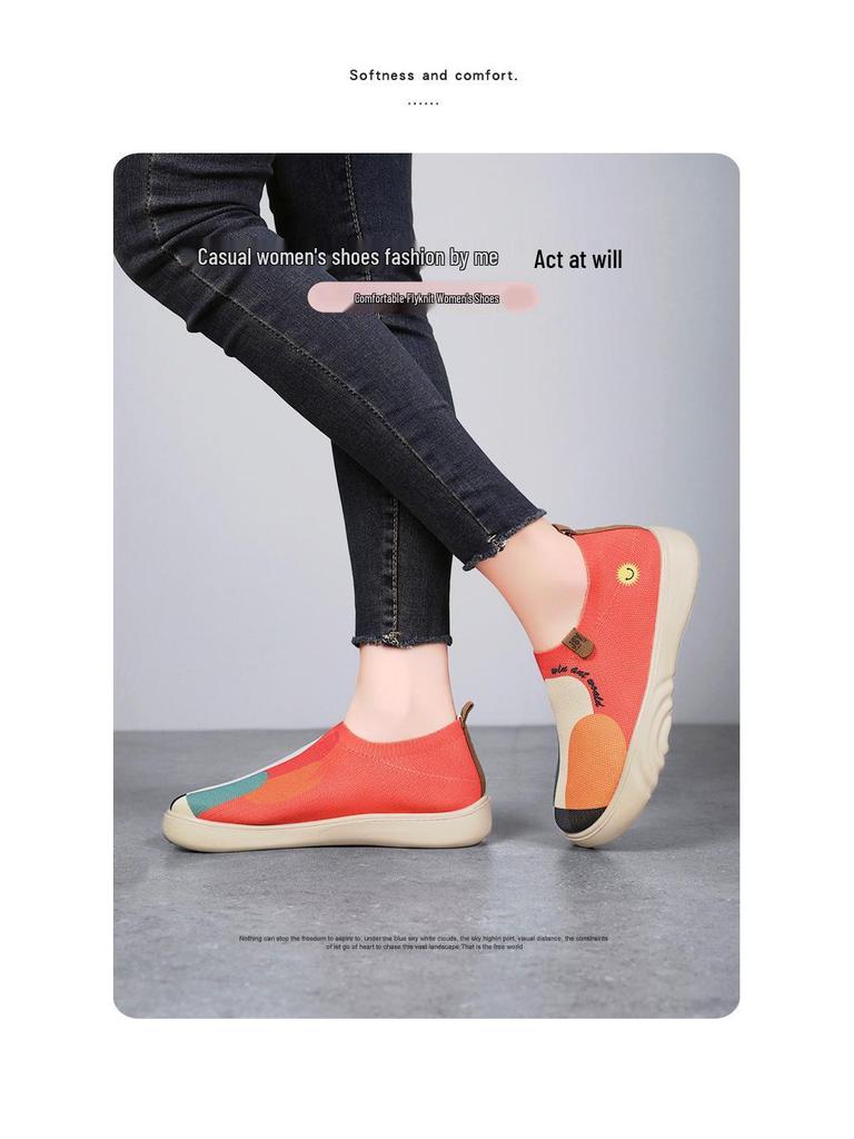 Damen Sommer Slipper Leichte Plateau Schuhe: Weiche Sohle & Atmungsaktive Freizeitsneaker