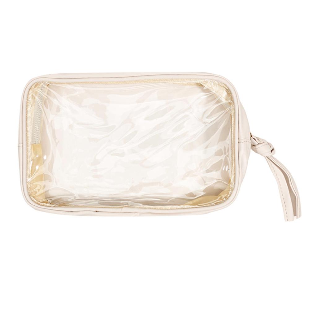 1PCS Travel Organizer Bath Toiletry Wash Storage Bag Case Black Zipper Clear Makeup Bags Pouch Women's Cosmetic Bag