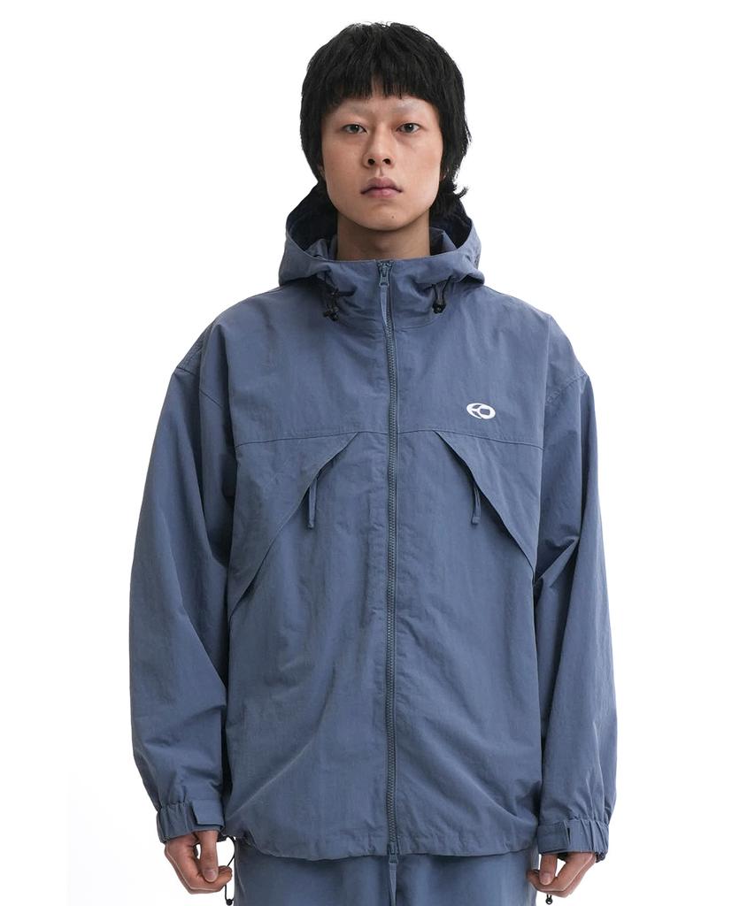 Openyard(Oy) Nylon Wind Breaker Jacket-Blue
