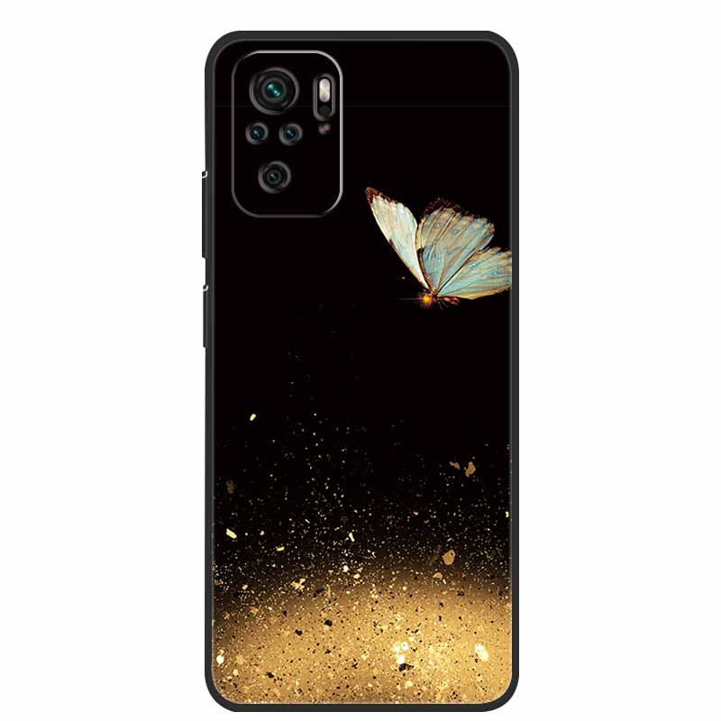 Für Xiaomi Poco M5s Hülle Luxus TPU Weiches Silikon Handy Rückseite für PocoM5s Stoßfest Blumen Niedliche Cartoon Blumen Neue Hülle
