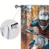 Artistic Panels Motorcycle Rider Printed Curtain Home Decoration Curtains All Season Decorative Polyester
