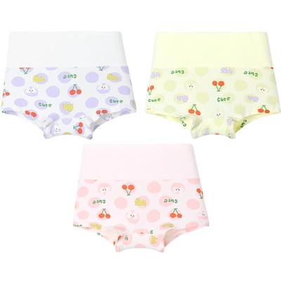 Jiubansui Girls' High-Waist Antibacterial Modal Cotton Boxer Briefs