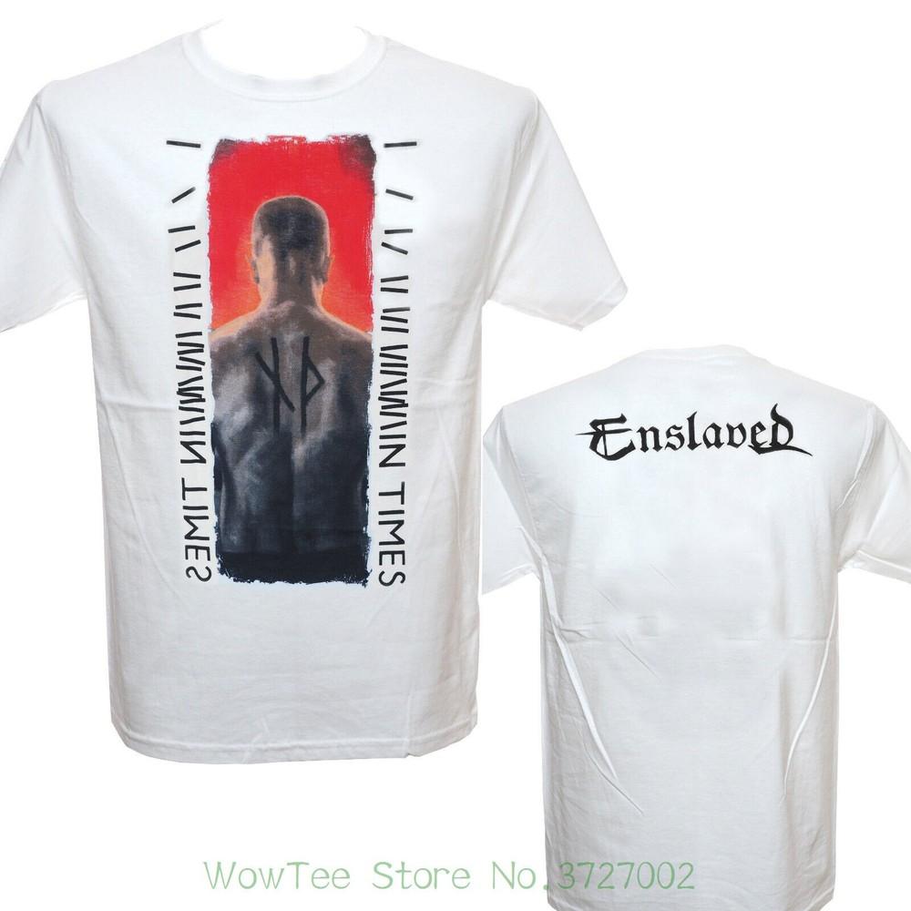ENSLAVED cd lgo IN TIMES Official WHITE SHIRT LAST MED New OOP vikingligr frost Unisex T-Shirt S