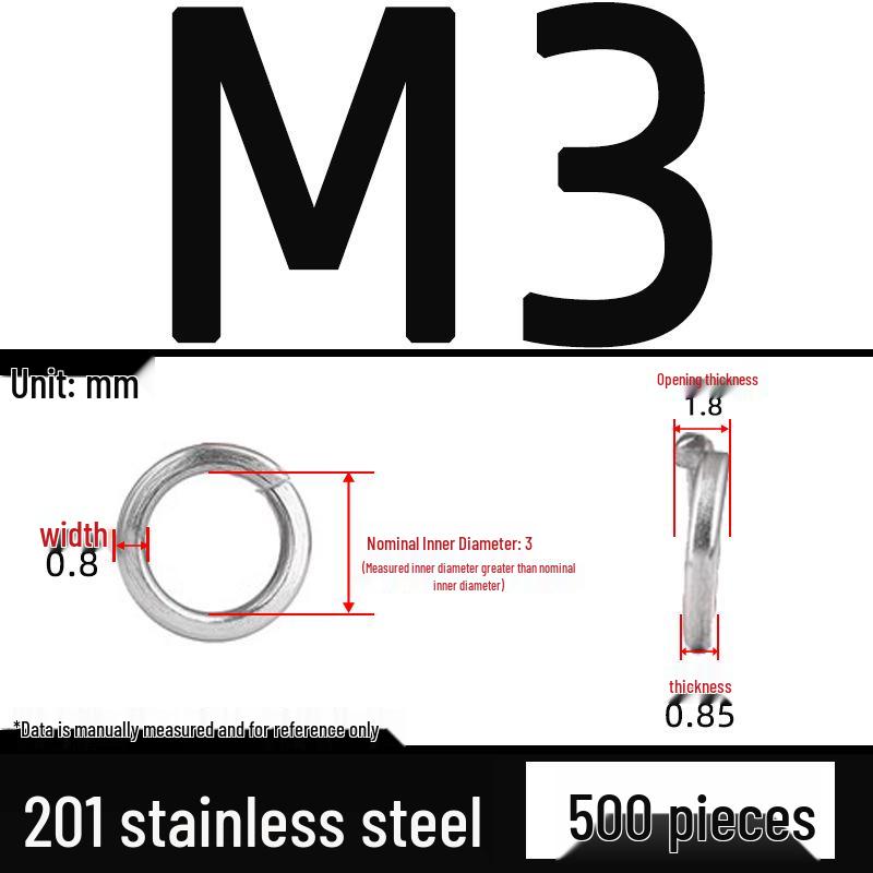 Verdickte 304/201 Edelstahl-Federring Elastischer Abstandshalter M3-M24