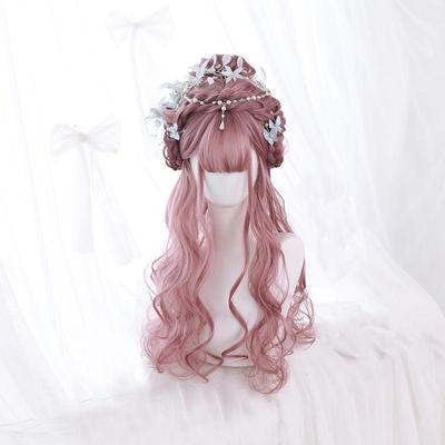 Cosplay Lolita Long Wave Bangs Cute Halloween Party Synthetic Cosplay Heat Resistant Wig