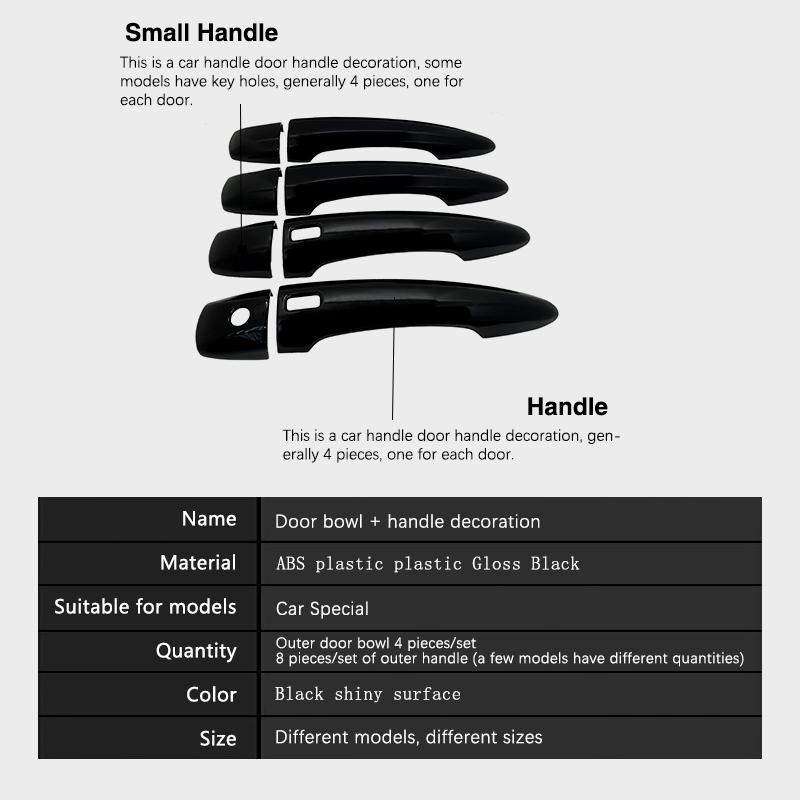 for Volkswagen VW Golf Plus MK5 MK6 CrossGolf 2004~2014 Gloss Black Door Handle Cover Car Styling Accessories Stickers 2009 2011