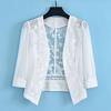 Sunscreen Clothing Women's Shawl Mesh White Suit Jacket Summer Camisole Short Jacket Lace Solid Casual Coat
