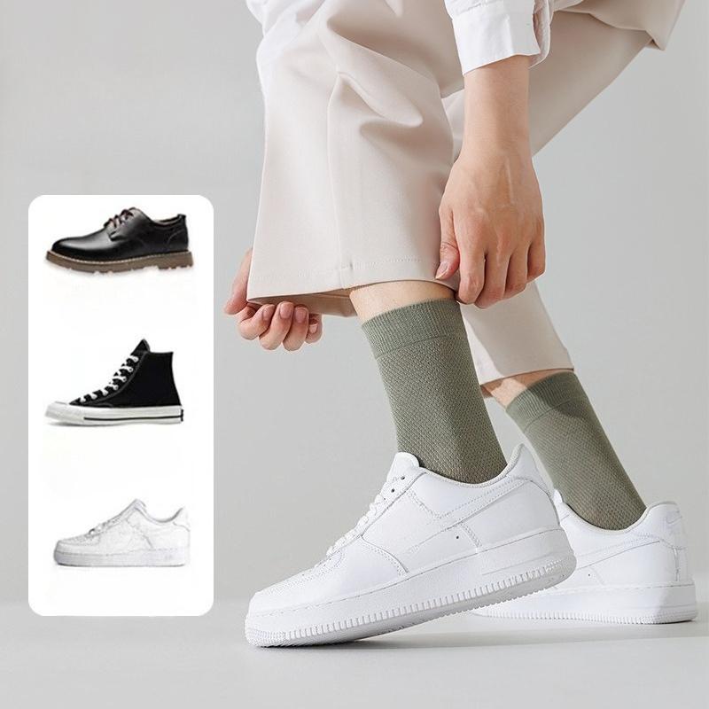 Men's Mid-calf Socks, Summer Thin Pure Cotton Business Socks, Spring and Autumn Men's Anti-odor and Sweat-absorbing Combed Cotton Socks