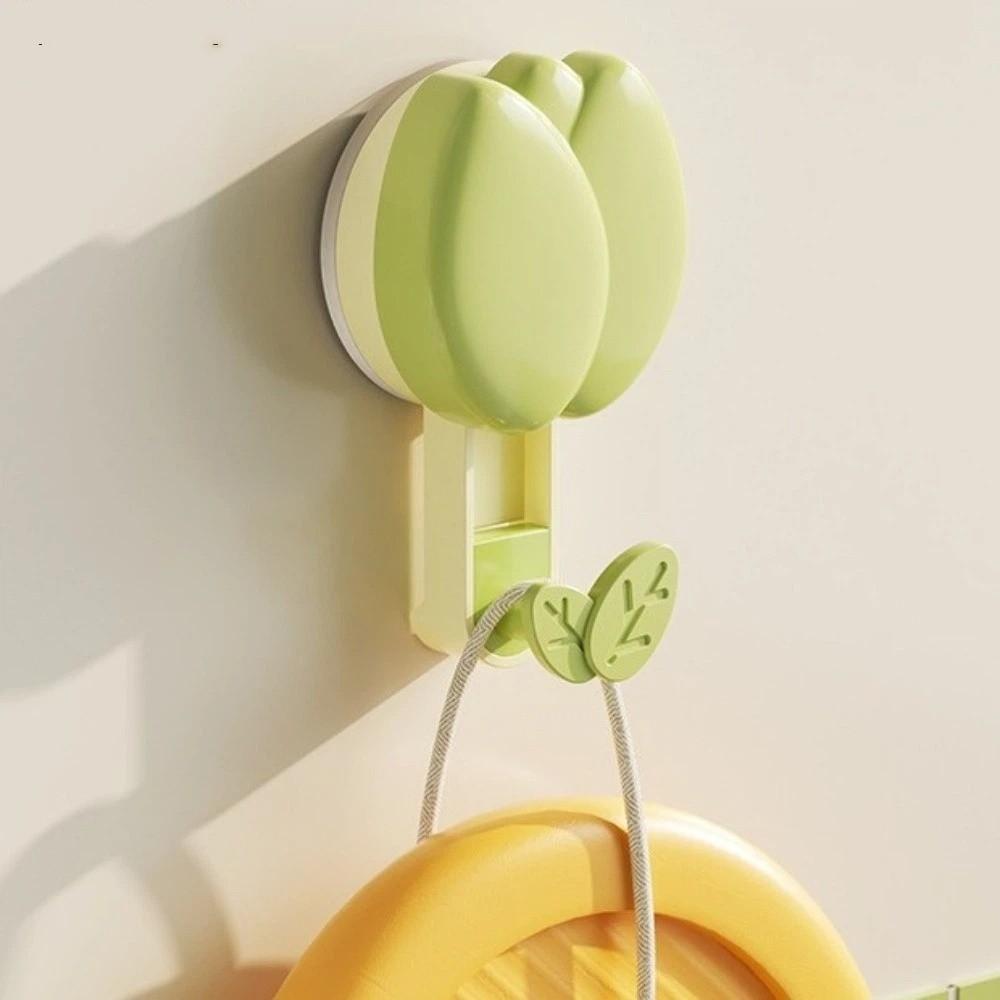 Abnehmbare Tulpen-Saugnapfhaken Kunststoff-Handtuchhalter Dopamin-Vakuum-Saughaken Badezimmer