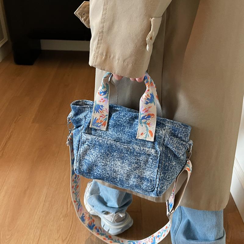 Bags Women's Daily Versatile Student Premium Denim Commuter Bag Portable Shoulder Bag