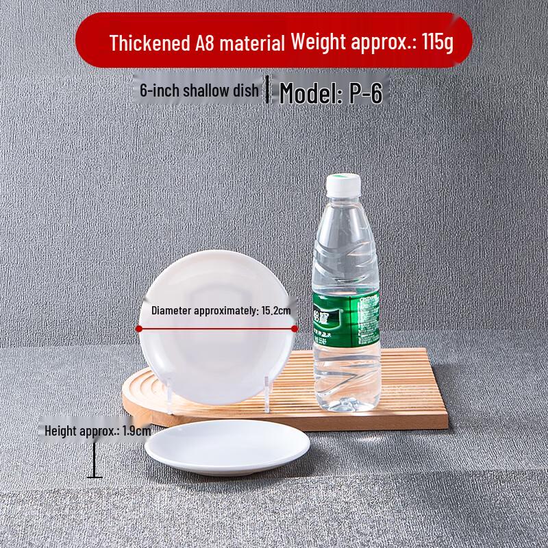 White Round Melamine Dinner Plate