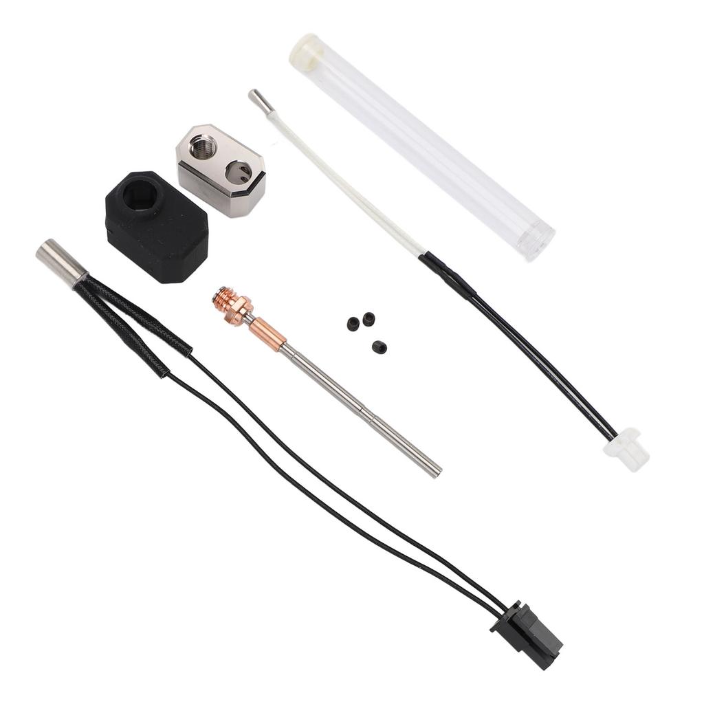 3D Printer Hot End Kit Bimetal Throat Heating Block Thermistor Nozzle Silicone Insulation Sleeve Print Head Hot End Kit
