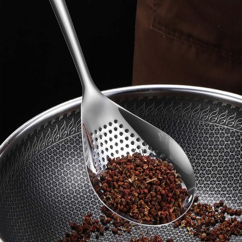 Schaumlöffel Schlitzlöffel Edelstahl Groß Schaumlöffel Schöpfkellen Siebe Löffel Küche Kochen Schaumlöffel Abtropflöffel
