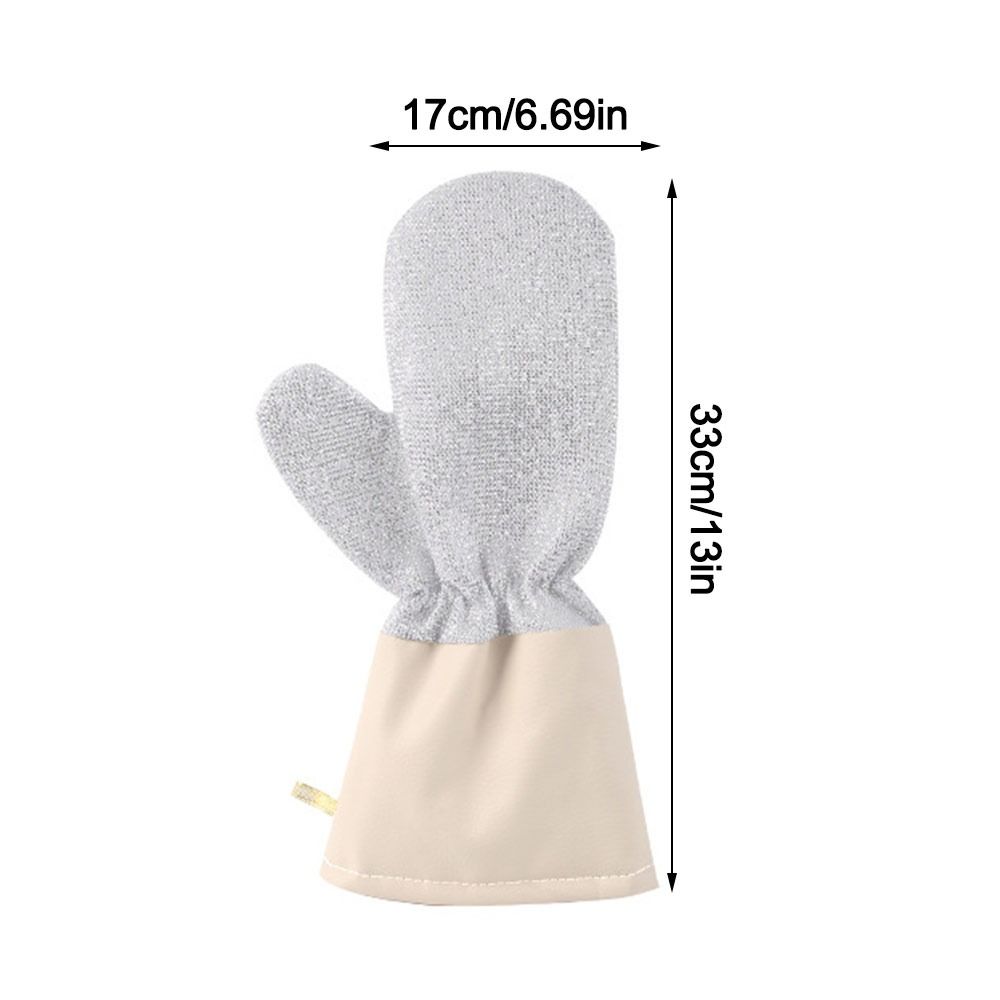 New Thickened Silver Thread Dishwashing Gloves Non-stick Multi-functional Dishwashing Gloves Waterproof Kitchen Cleaning Gloves