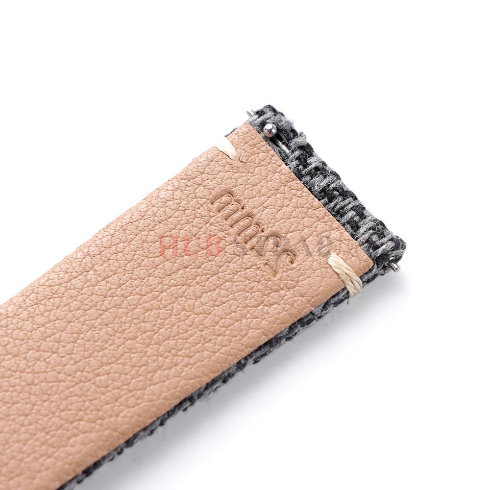 18mm 20mm 22mm Quick Release Weave Bracelet Vintage Genuine Leather Tweed Nylon Strap for Omega for Seiko Smartwatch Watch Band