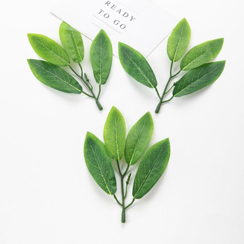

Wedding Wreath Garland Bouquet Office Faux Flowers Silk Oleander Leaf Fake Leaf Artificial Leaves