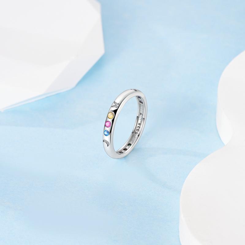 Authentic Copper Metal Metal CZ Simulated Diamond Rings Bands Designed For Women Colored Zirconium Ring Trendy Fashion Party Perfect Gift