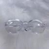 Doll Accessory Transparent Plastic Glasses Plastic Transparent Round Transparent Glasses Round Miniature Doll Round Glasses