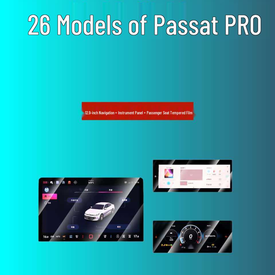 Scratch-Resistant Tempered Film for 2025-2026 Volkswagen Passat Navigation Screen Protection