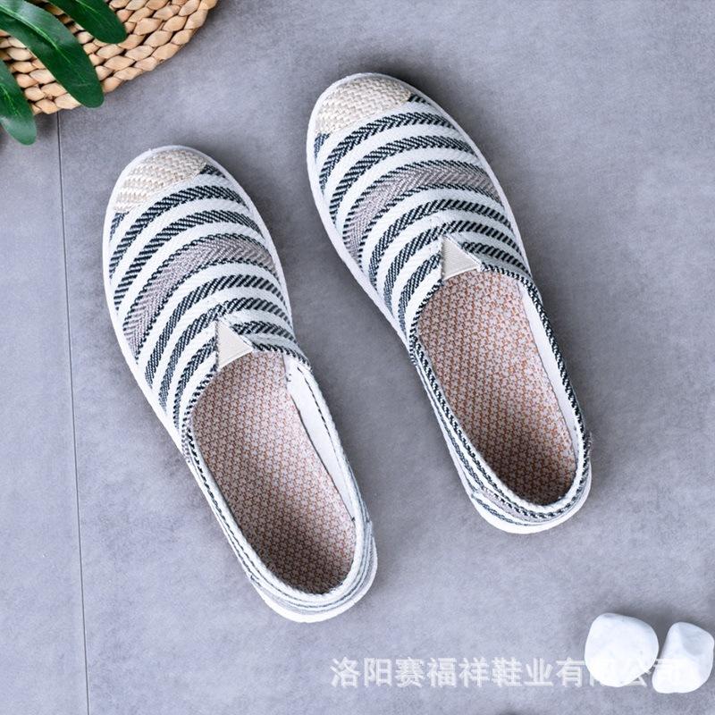 Low-top Casual Single Shoes Cloth Shoes Female Mother Soft-soled Shoes Canvas Student White Shoes