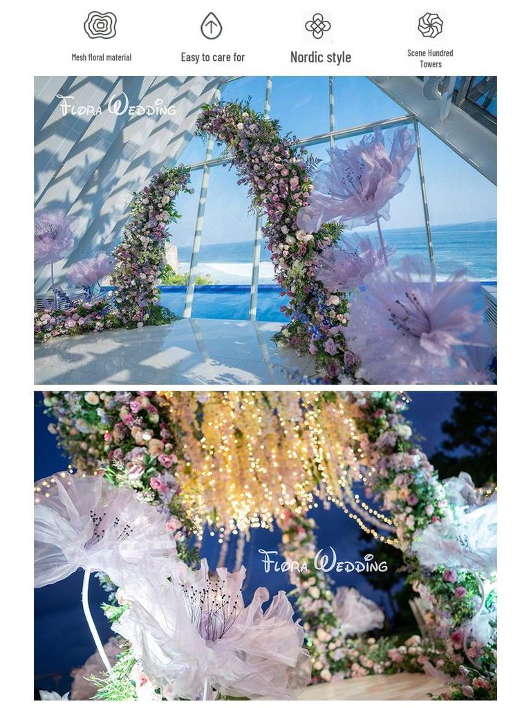 Silk Flower Wedding Aisle Decorations & Display Props