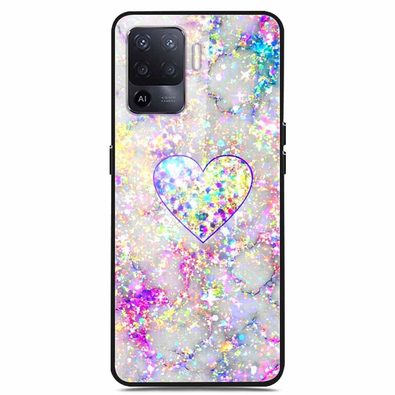 For OPPO Reno 5 Lite Case Luxury Tempered Glass Bumper for OppoA94 4G Phone Cover For OPPO A94 4G/ Reno5 Lite Glass Coque A94 4G