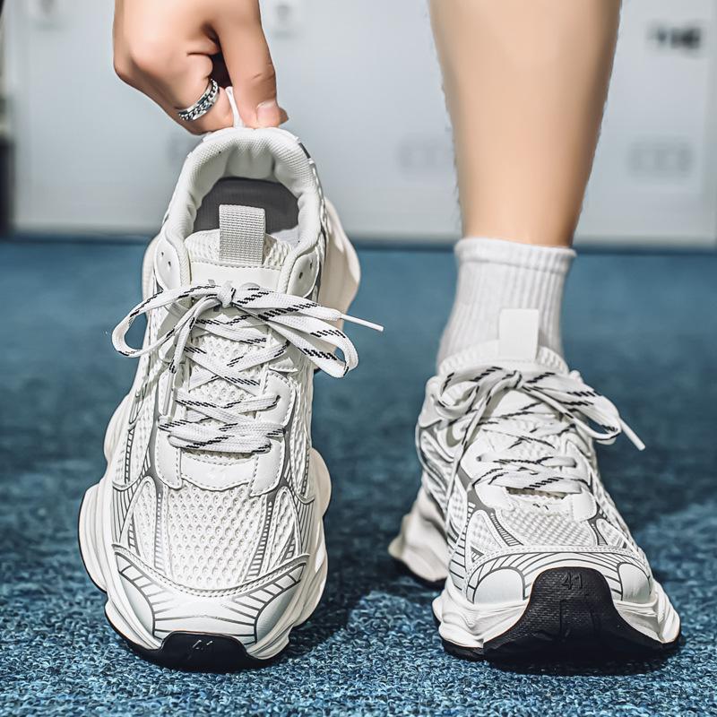New ModelSpring And Autumn Dad Shoes Men'S Shoes Low-Top Lace-Up Spring And Summer Mesh Thin Comfortable And Lightweight Sports And Leisure Trendy