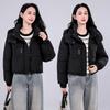 Sports style fashion casual hooded down cotton short cotton clothes women's winter warm zipper loose jacket bread clothes