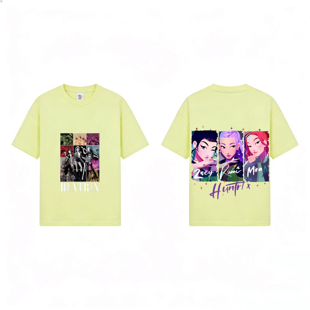 Small Kid Summer T-Shirt Fashion Sportswear Costume Popular KPOP Demon Huntrix Hunter Print Kids Short Sleeve Top Daily Wear Top