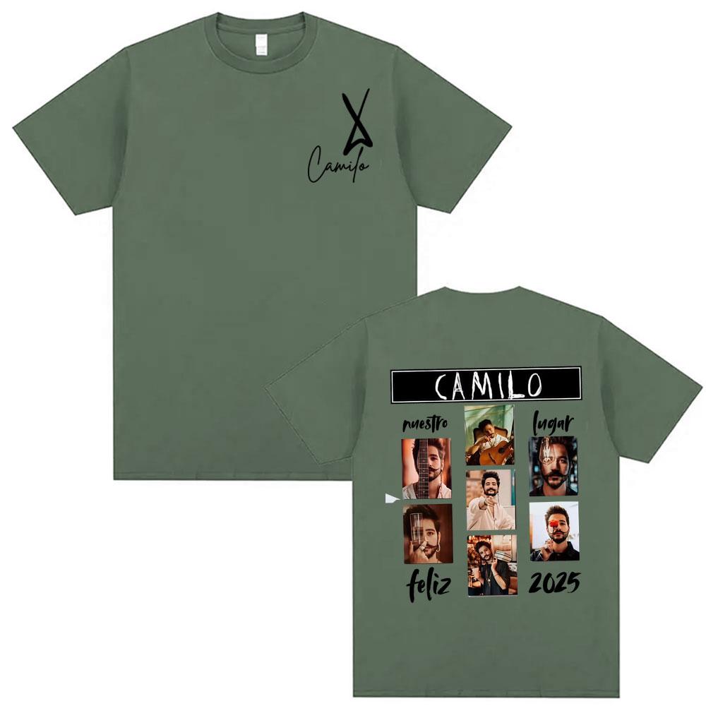 Singer Camilo La Tribu Album 2025 Cover T Shirts Unisex Women Vintage Hip Hop Trending Tshirt Oversized Loose Short Sleeve T Shirt