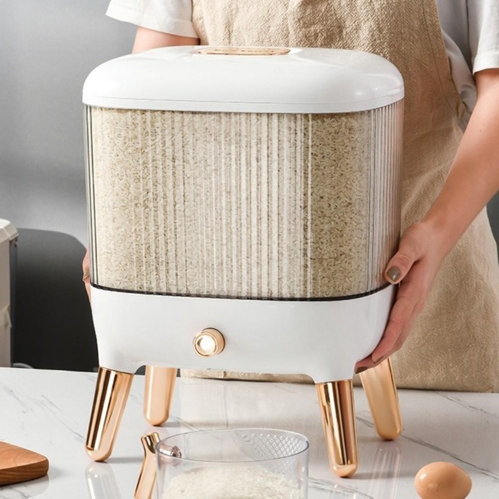 Press Type Rice Storage Container Moisture-proof Dry Food Storage Box Food Preservation