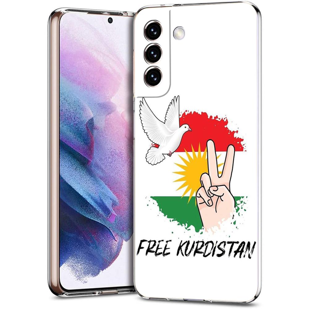 Phone Case For Samsung Galaxy S24 Ultra S23 FE S22 S20 S21 5G S10 S9 Plus S10E S8 Soft Silicone Clear Kurdistan Flag Cover