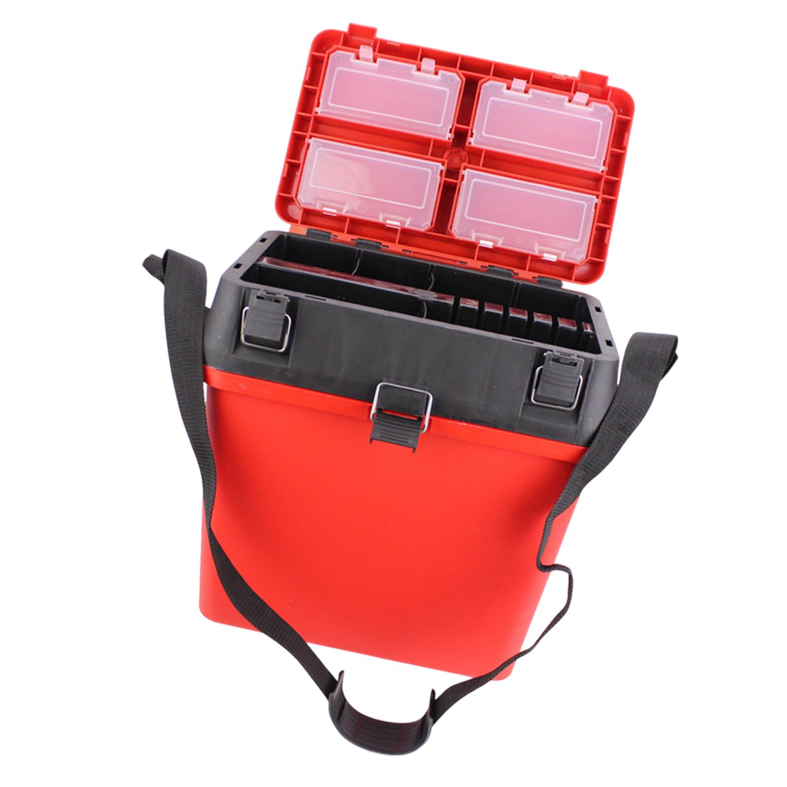 

Sea Fishing Tackle Box Folding Handheld Multifunctional Portable Fish Bucket красный