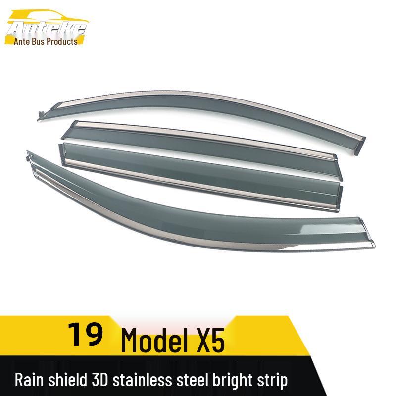 19 X5 Edelstahl Regenschutzabweiser Zierleiste - 3D Außen Dekorleiste