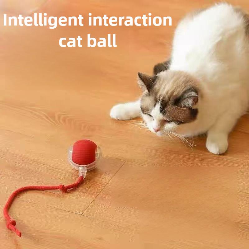 Smart Cat Toys Automatic Rolling Ball Fake Tail Rechargeable Electric Pet Interactive Toy Dog Cat Training Imitate Mouse Tail