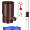Kit di Raccolta Acqua Piovana Resistente ai Raggi UV Impermeabile Barile per Pioggia Kit Deviazione Barili Portatili per Raccogliere Acqua Piovana-ABSW