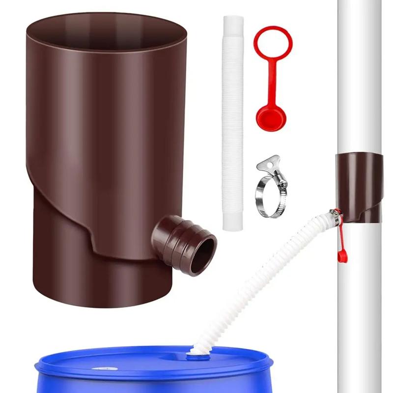 Rainwater Collection Kit UV Resistant Weatherproof Rain Barrel Diverter Kit Portable Rain Barrels To Collect Rainwater-ABSW