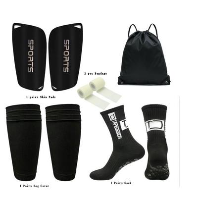 3pcs/5pcs Men Women Drawstring Ball Bag Soccer Socks Fitness Hiking Leg Cover Non-slip Football Socks Leg Guard Shin Pad