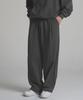 Noming One-Pleat Wide Sweatpants - Charcoal