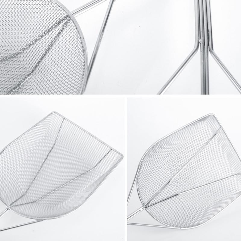 Large Durable Oil Scrapers With Ergonomic Handle Professional Grades Stainless Steel Strainer For Food Service