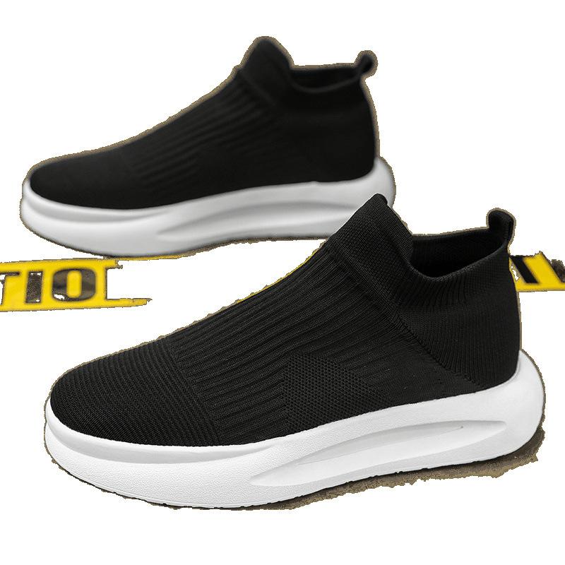 Summer New Mesh Breathable Thick-soled Sports Lightweight Soft-soled Black Socks Shoes