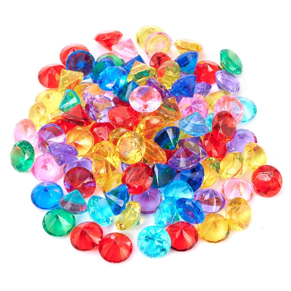 Bulk Acrylic Pirate Jewels for Your Treasure Hunting Event (100 Pieces)