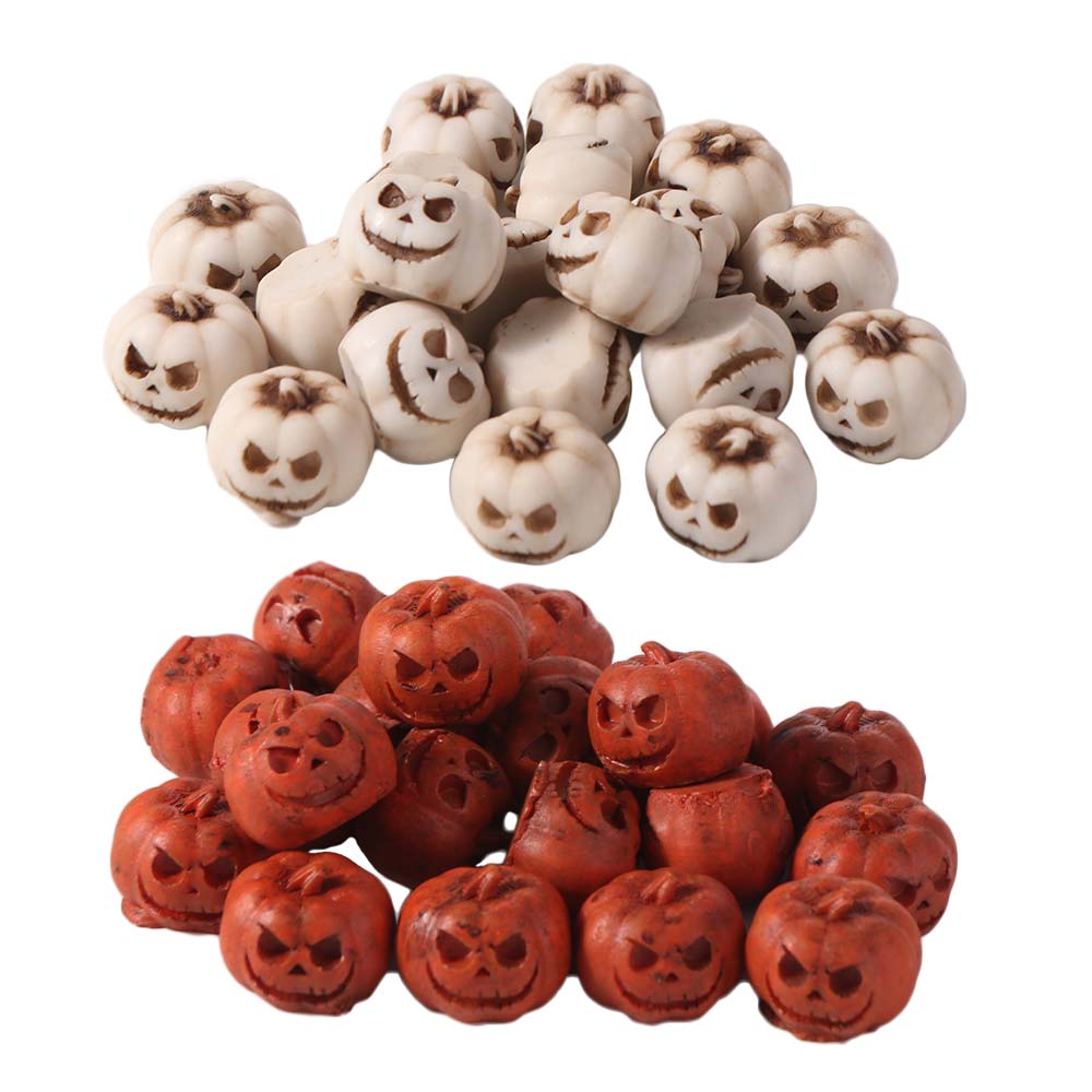 20pcs Resin Mini Fake Simulation Pumpkin Scary Halloween Ornaments  Garden