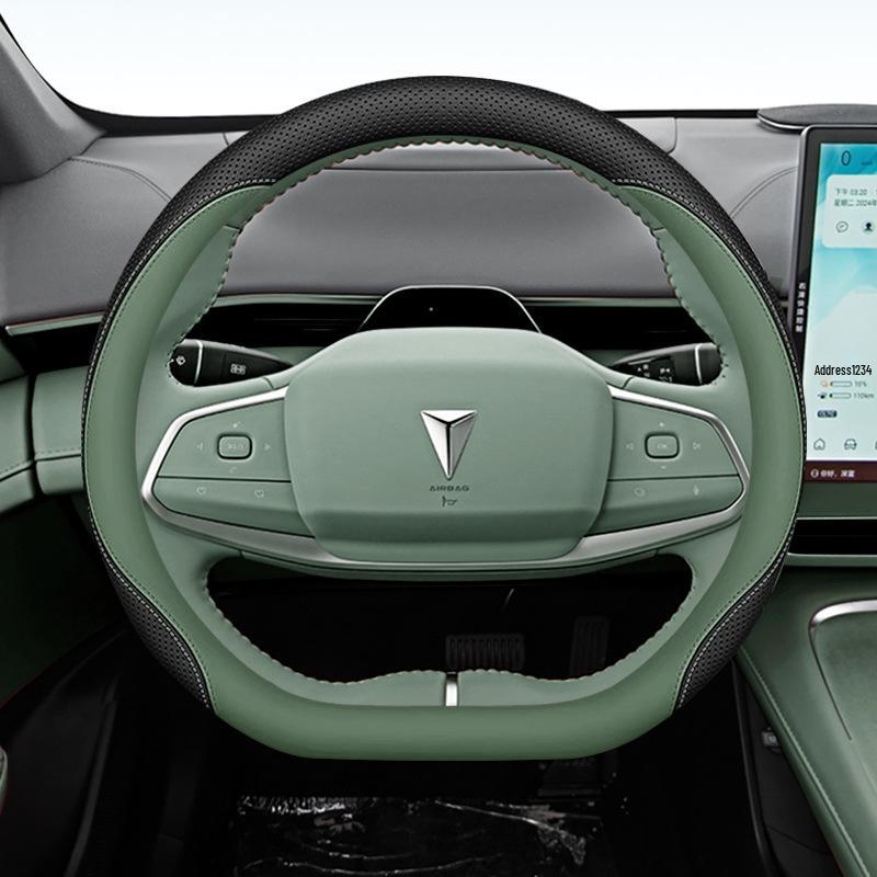 Deep Blue S07 Steering Wheel Cover - Nappa Leather, Anti-slip, No-Sew, All-Season