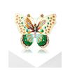 European and American vintage exaggerated rhinestone colored dripping butterfly brooch, chest flower girl