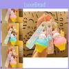 Adorable Llavero de Conejito Dulce con Helado Lindo Accesorio de Coche Para Regalar